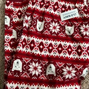 Old Navy  Red Polar Bear Pajama flannel Christmas pajama Bottoms NWT